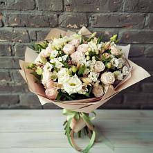 Букет цветов из:  Альстромерии, Розы и Хризантемы в Ухте