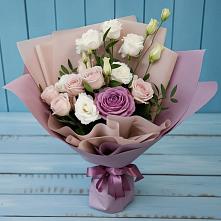 Букет цветов из:  Розы и Лизиантусы #REPLACE_PRED# Ухте