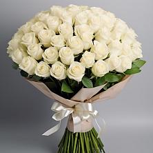 Букет 101 беля роза Белоснежка в Ухте