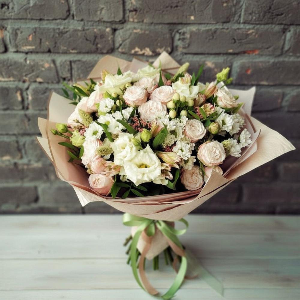 Букет цветов из: Альстромерии, Розы и Хризантемы в Ухте