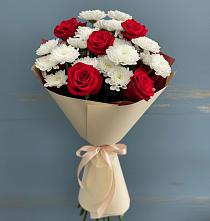 Букет цветов из:  Розы и Хризантемы в Ухте