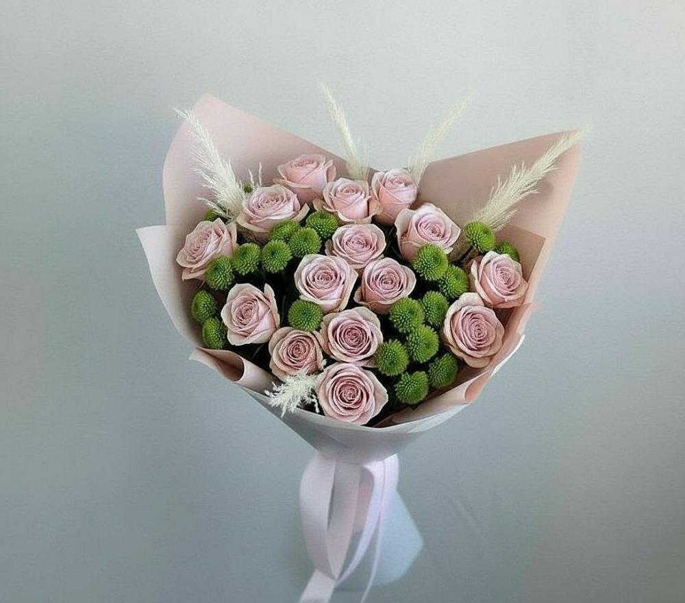 Букет цветов из: Розы и Хризантемы в Ухте