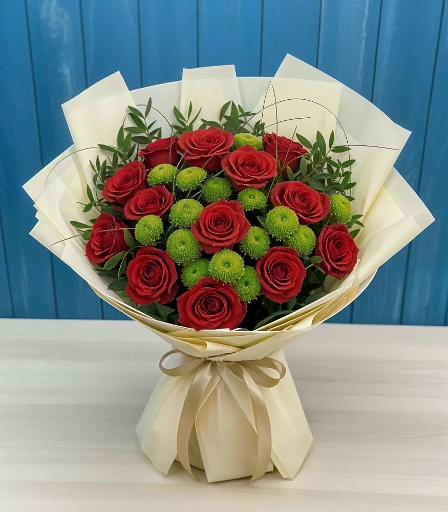 Букет цветов из: Розы и Хризантемы в Ухте