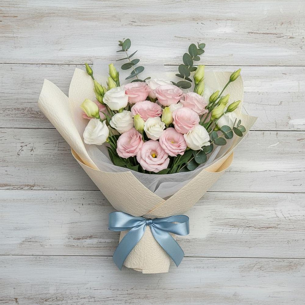 Букет цветов из: Лизиантусы в Ухте